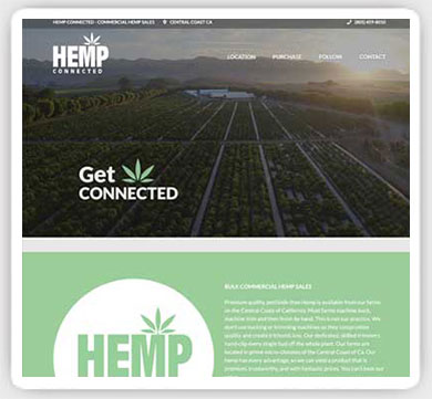 cannabis hemp web design