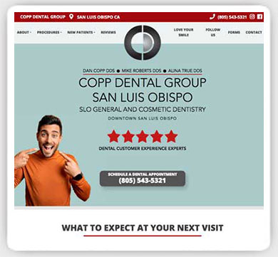 dental group web design