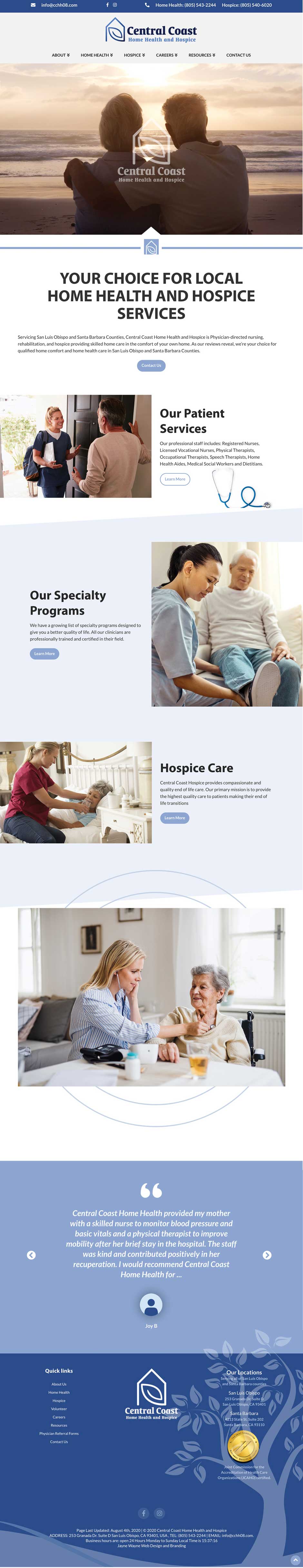 Home Health Web Design